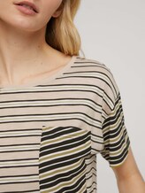 Gestreiftes Oversized T-Shirt - Frauen - beige black offwhite stripe Gestreiftes Oversized T-Shirt - Frauen - beige black offwhite stripe - 9 - TOM TAILOR