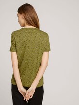 Gemustertes T-Shirt mit TENCEL™ - Frauen - green geometrical design Gemustertes T-Shirt mit TENCEL™ - Frauen - green geometrical design - 2 - TOM TAILOR