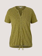 Gemustertes T-Shirt mit TENCEL™ - Frauen - green geometrical design Gemustertes T-Shirt mit TENCEL™ - Frauen - green geometrical design - 7 - TOM TAILOR