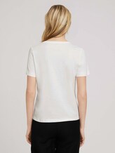 Print T-Shirt mit Bio-Baumwolle - Frauen - Dove White Print T-Shirt mit Bio-Baumwolle - Frauen - Dove White - 2 - TOM TAILOR