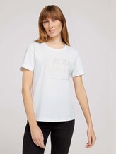 Print T-Shirt mit Bio-Baumwolle - Frauen - Off White Print T-Shirt mit Bio-Baumwolle - Frauen - Off White - 1 - TOM TAILOR