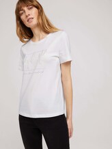 Print T-Shirt mit Bio-Baumwolle - Frauen - Off White Print T-Shirt mit Bio-Baumwolle - Frauen - Off White - 5 - TOM TAILOR