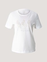 Print T-Shirt mit Bio-Baumwolle - Frauen - Off White Print T-Shirt mit Bio-Baumwolle - Frauen - Off White - 7 - TOM TAILOR
