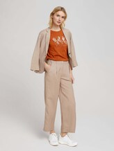 Print T-Shirt mit Bio-Baumwolle - Frauen - Caramel Brown Print T-Shirt mit Bio-Baumwolle - Frauen - Caramel Brown - 3 - TOM TAILOR