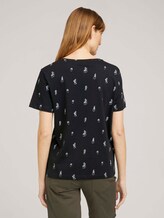Print T-Shirt mit Bio-Baumwolle - Frauen - black white cactus design Print T-Shirt mit Bio-Baumwolle - Frauen - black white cactus design - 2 - TOM TAILOR