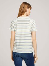 Print T-Shirt mit Bio-Baumwolle - Frauen - multicolor horizontal stripe Print T-Shirt mit Bio-Baumwolle - Frauen - multicolor horizontal stripe - 2 - TOM TAILOR