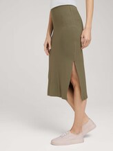 Jersey Midirock mit Schlitz - Frauen - Grape Leaf Green Jersey Midirock mit Schlitz - Frauen - Grape Leaf Green - 11 - TOM TAILOR