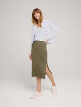 Jersey Midirock mit Schlitz - Frauen - Grape Leaf Green Jersey Midirock mit Schlitz - Frauen - Grape Leaf Green - 3 - TOM TAILOR