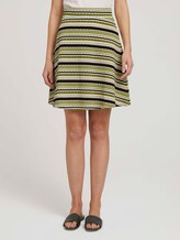 Rock mit strukturiertem Streifenmuster - Frauen - green multicolor stripe Rock mit strukturiertem Streifenmuster - Frauen - green multicolor stripe - 1 - TOM TAILOR