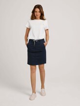 Rock mit Tunnelzug an der Taille - Frauen - Sky Captain Blue Rock mit Tunnelzug an der Taille - Frauen - Sky Captain Blue - 3 - TOM TAILOR