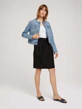 High Waist Rock mit Leinen - Frauen - deep black High Waist Rock mit Leinen - Frauen - deep black - 3 - TOM TAILOR