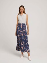 Geprinte maxi rok met volant - Vrouwen - navy floral design Geprinte maxi rok met volant - Vrouwen - navy floral design - 3 - TOM TAILOR