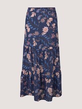 Geprinte maxi rok met volant - Vrouwen - navy floral design Geprinte maxi rok met volant - Vrouwen - navy floral design - 7 - TOM TAILOR