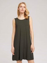 Jersey dress with back details - Women - Grape Leaf Green Jersey dress with back details - Women - Grape Leaf Green - 1 - TOM TAILOR