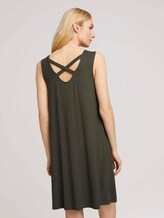 Jersey dress with back details - Women - Grape Leaf Green Jersey dress with back details - Women - Grape Leaf Green - 2 - TOM TAILOR
