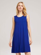 Jersey dress with back details - Women - anemone blue Jersey dress with back details - Women - anemone blue - 1 - TOM TAILOR