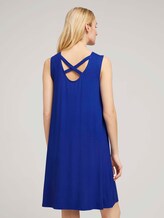 Jersey dress with back details - Women - anemone blue Jersey dress with back details - Women - anemone blue - 2 - TOM TAILOR