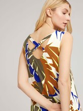Jersey dress with back details - Women - multicolor botanical design Jersey dress with back details - Women - multicolor botanical design - 9 - TOM TAILOR