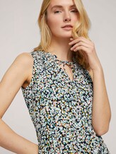 Ärmelloses Midikleid mit Print - Frauen - navy burred floral design Ärmelloses Midikleid mit Print - Frauen - navy burred floral design - 10 - TOM TAILOR