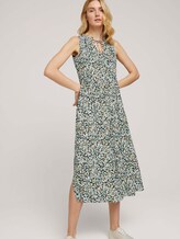Ärmelloses Midikleid mit Print - Frauen - navy burred floral design Ärmelloses Midikleid mit Print - Frauen - navy burred floral design - 5 - TOM TAILOR