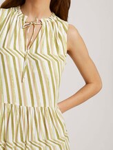 Ärmelloses Midikleid mit Print - Frauen - green watercolor stripe Ärmelloses Midikleid mit Print - Frauen - green watercolor stripe - 9 - TOM TAILOR