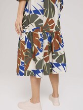 Popeline Midikleid mit Volants - Frauen - multicolor botanical design Popeline Midikleid mit Volants - Frauen - multicolor botanical design - 10 - TOM TAILOR