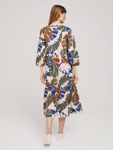 Popeline Midikleid mit Volants - Frauen - multicolor botanical design Popeline Midikleid mit Volants - Frauen - multicolor botanical design - 2 - TOM TAILOR