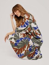 Popeline Midikleid mit Volants - Frauen - multicolor botanical design Popeline Midikleid mit Volants - Frauen - multicolor botanical design - 5 - TOM TAILOR