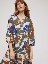 Popeline Midikleid mit Volants - Frauen - multicolor botanical design Popeline Midikleid mit Volants - Frauen - multicolor botanical design - 9 - TOM TAILOR