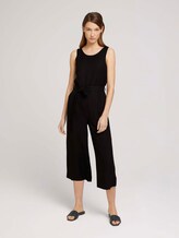 Lockerer Jumpsuit mit Leinen - Frauen - deep black Lockerer Jumpsuit mit Leinen - Frauen - deep black - 1 - TOM TAILOR