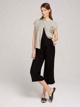 Lockerer Jumpsuit mit Leinen - Frauen - deep black Lockerer Jumpsuit mit Leinen - Frauen - deep black - 3 - TOM TAILOR