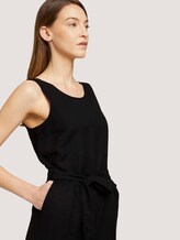 Lockerer Jumpsuit mit Leinen - Frauen - deep black Lockerer Jumpsuit mit Leinen - Frauen - deep black - 9 - TOM TAILOR