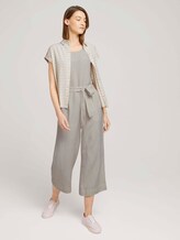 Lockerer Jumpsuit mit Leinen - Frauen - offwhite thin stripe woven Lockerer Jumpsuit mit Leinen - Frauen - offwhite thin stripe woven - 3 - TOM TAILOR