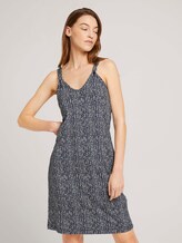 Ärmelloses Jerseykleid mit Knotendetail - Frauen - blue minimal design vertical Ärmelloses Jerseykleid mit Knotendetail - Frauen - blue minimal design vertical - 1 - TOM TAILOR
