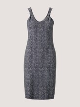 Ärmelloses Jerseykleid mit Knotendetail - Frauen - blue minimal design vertical Ärmelloses Jerseykleid mit Knotendetail - Frauen - blue minimal design vertical - 7 - TOM TAILOR