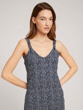 Ärmelloses Jerseykleid mit Knotendetail - Frauen - blue minimal design vertical Ärmelloses Jerseykleid mit Knotendetail - Frauen - blue minimal design vertical - 9 - TOM TAILOR