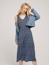Ärmelloses Midikleid mit Muster - Frauen - blue minimal design vertical Ärmelloses Midikleid mit Muster - Frauen - blue minimal design vertical - 5 - TOM TAILOR