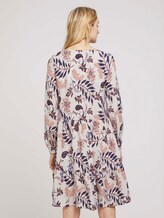 Gemustertes Blusenkleid mit Volants - Frauen - white floral design Gemustertes Blusenkleid mit Volants - Frauen - white floral design - 2 - TOM TAILOR