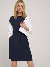 Kurzes Kleid mit Tunnelzug - Frauen - Sky Captain Blue Kurzes Kleid mit Tunnelzug - Frauen - Sky Captain Blue - 5 - TOM TAILOR