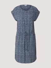 Kurzes Kleid mit Tunnelzug - Frauen - blue minimal design vertical Kurzes Kleid mit Tunnelzug - Frauen - blue minimal design vertical - 7 - TOM TAILOR
