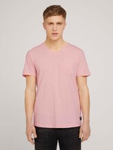 Mottled t-shirt with a chest pocket - Men - soft peach skin Mottled t-shirt with a chest pocket - Men - soft peach skin - 1 - TOM TAILOR Denim