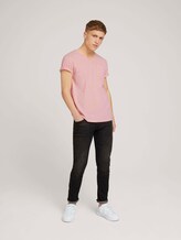 Mottled t-shirt with a chest pocket - Men - soft peach skin Mottled t-shirt with a chest pocket - Men - soft peach skin - 3 - TOM TAILOR Denim