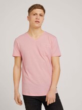 Mottled t-shirt with a chest pocket - Men - soft peach skin Mottled t-shirt with a chest pocket - Men - soft peach skin - 5 - TOM TAILOR Denim