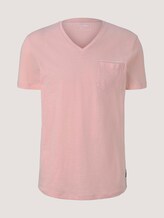 Mottled t-shirt with a chest pocket - Men - soft peach skin Mottled t-shirt with a chest pocket - Men - soft peach skin - 7 - TOM TAILOR Denim