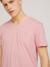 Mottled t-shirt with a chest pocket - Men - soft peach skin Mottled t-shirt with a chest pocket - Men - soft peach skin - 9 - TOM TAILOR Denim