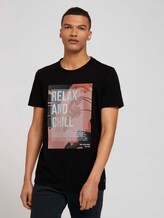 Print T-Shirt - Männer - Black Print T-Shirt - Männer - Black - 1 - TOM TAILOR Denim