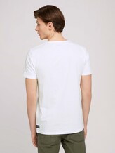 T-Shirt mit kleinem Print - Männer - White T-Shirt mit kleinem Print - Männer - White - 2 - TOM TAILOR Denim