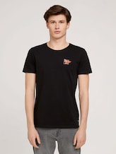 T-Shirt mit kleinem Print - Männer - Black T-Shirt mit kleinem Print - Männer - Black - 1 - TOM TAILOR Denim