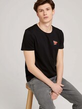 T-Shirt mit kleinem Print - Männer - Black T-Shirt mit kleinem Print - Männer - Black - 5 - TOM TAILOR Denim