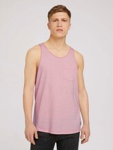 Tanktop met borstzak - Mannen - orange white yd thin stripe Tanktop met borstzak - Mannen - orange white yd thin stripe - 1 - TOM TAILOR Denim